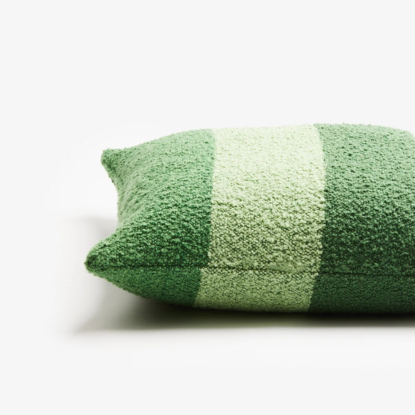 Boucle Wide Stripe Green 60x60 Cushion