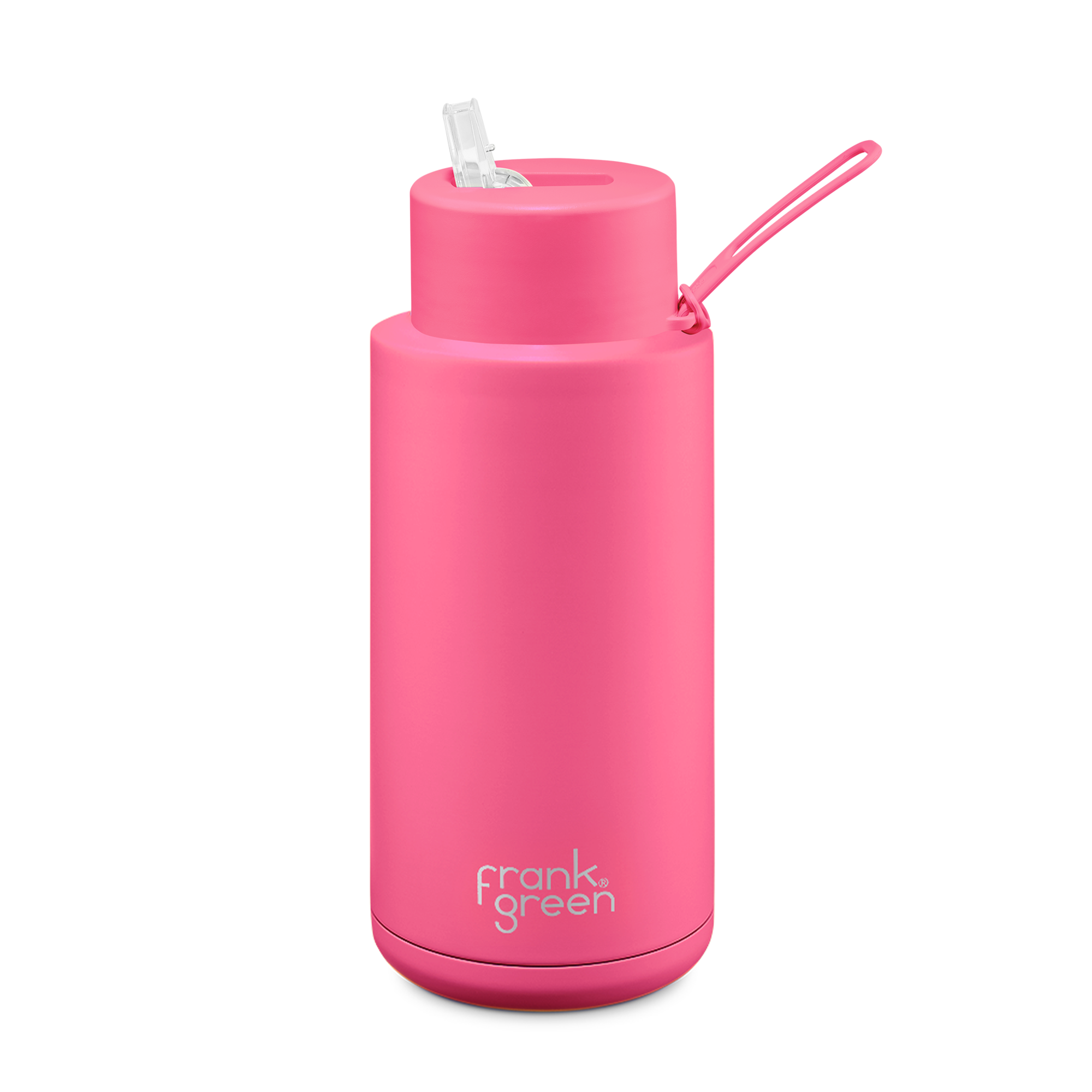 Ceramic Reusable Bottle 1L Neon Pink