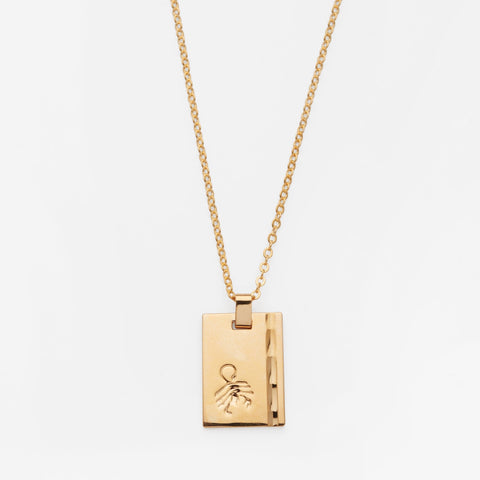 Scorpio Gold Star Sign Necklace