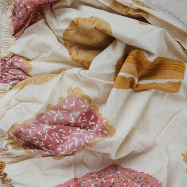 Bickie Break Organic Washed Cotton Cot Sheet