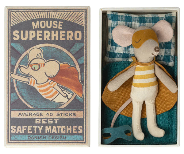 Mouse Superhero in Matchbox