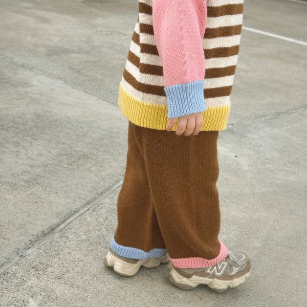 Colour Block Knitted Set -Sundae