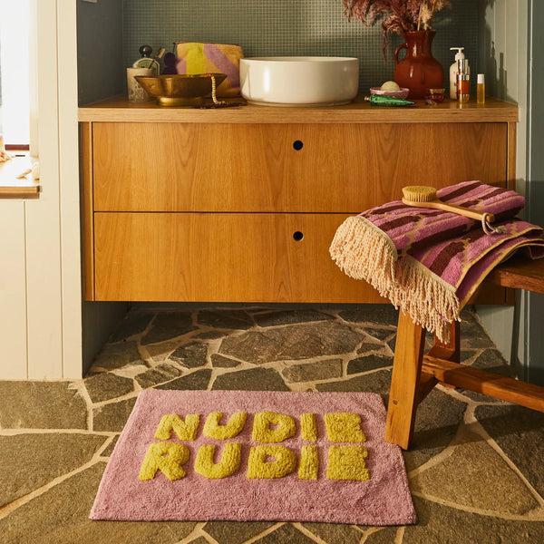 Tula Nudie Rudie Bath Mat Mini Mauve