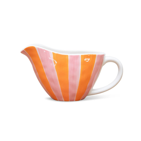 Gravy Jug Pink & Orange Stripe