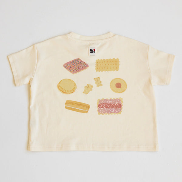 Bickie Break Boxy Tee - Cream
