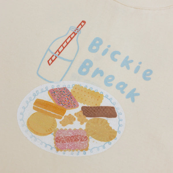 Bickie Break Boxy Tee - Cream