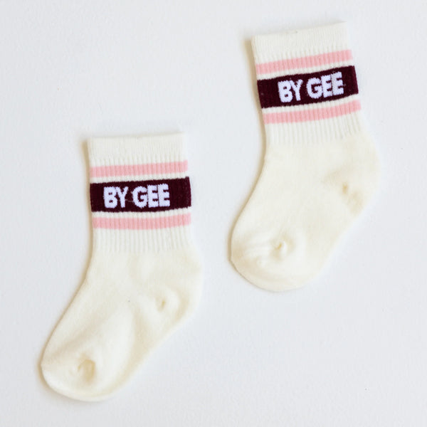 Signature Cotton Crew Sock - Pink & Cherry