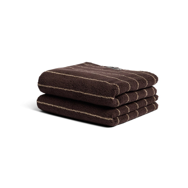 Bath Towels Espresso Pinstripe