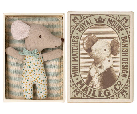 Sleepy Wakey Baby Mouse in Matchbox Blue