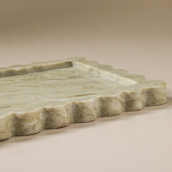 Arabesque Tray Mint Marble