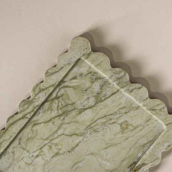 Arabesque Tray Mint Marble