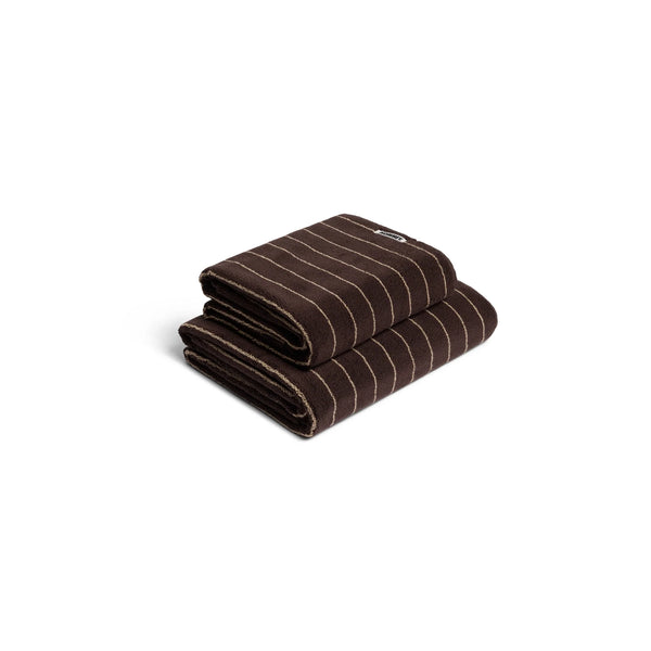 Bath Towels Espresso Pinstripe