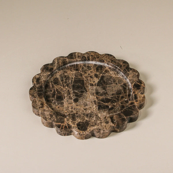 Calile Tray Brown Emperador Marble