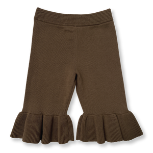 Knitted Frill Pant Clay