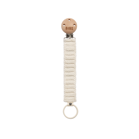 BIBS Pacifier Knitted Dummy Clip Ivory