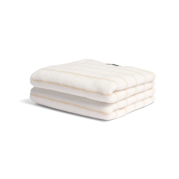 Bath Towels Biscuit Pinstripe