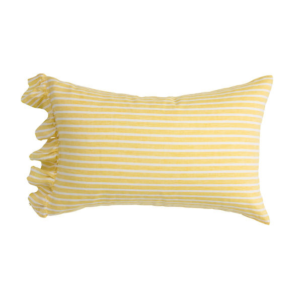 Wattle Stripe Ruffle Pillowcase Set