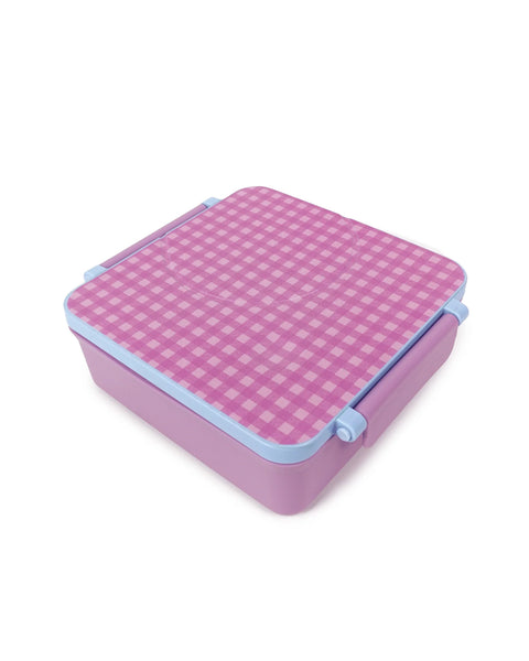 Lilac Gigham Mini Bento Box