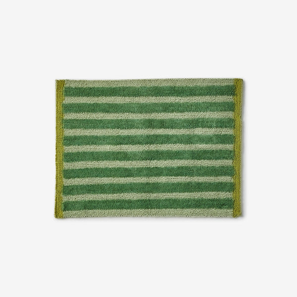 Stripe Khaki Reversible Bath Mat