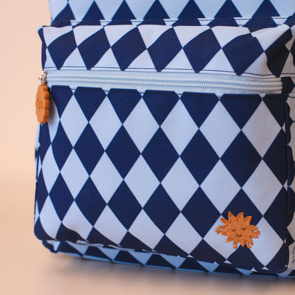 Navy Diamonds Backpack