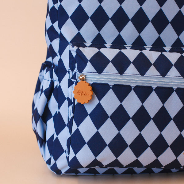 Navy Diamonds Backpack