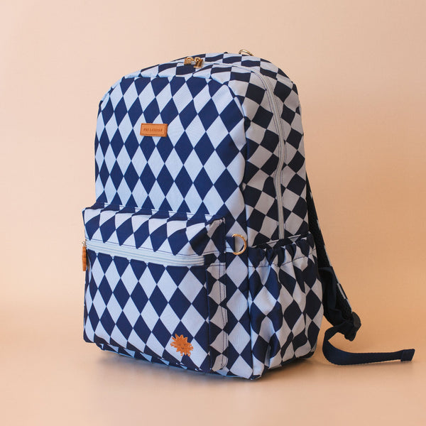 Navy Diamonds Backpack