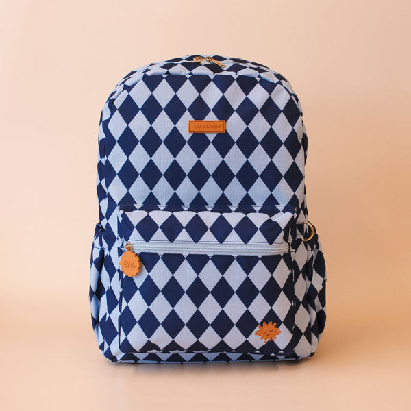 Navy Diamonds Backpack