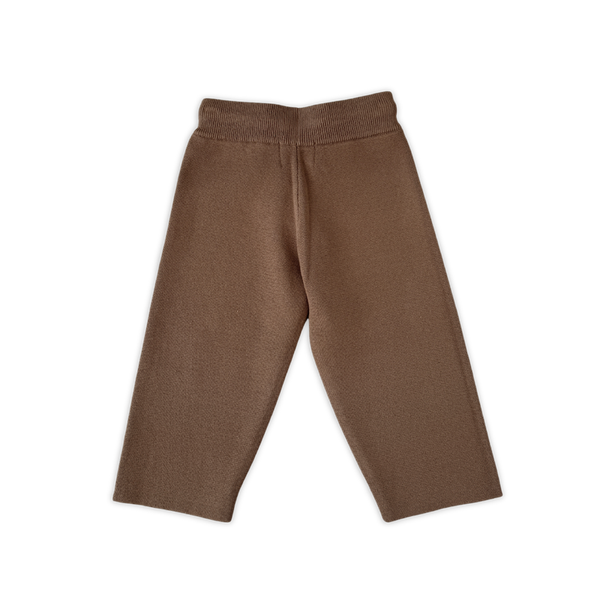 Organic Striped Milano Knit Pants Espresso