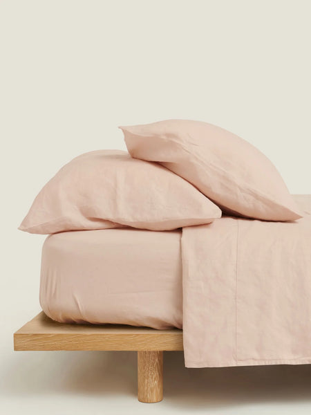 Linen Pillowcase Set of 2 in Blush