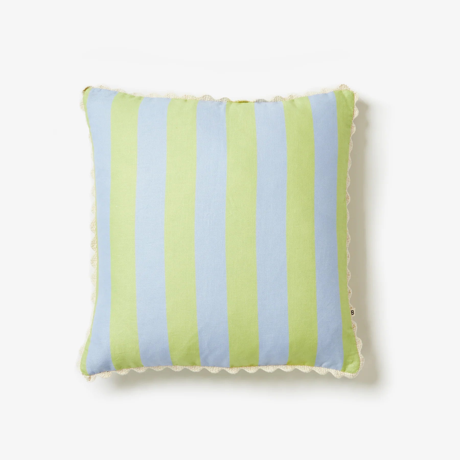 Bold Stripe Blue Lime 50x50 Cushion