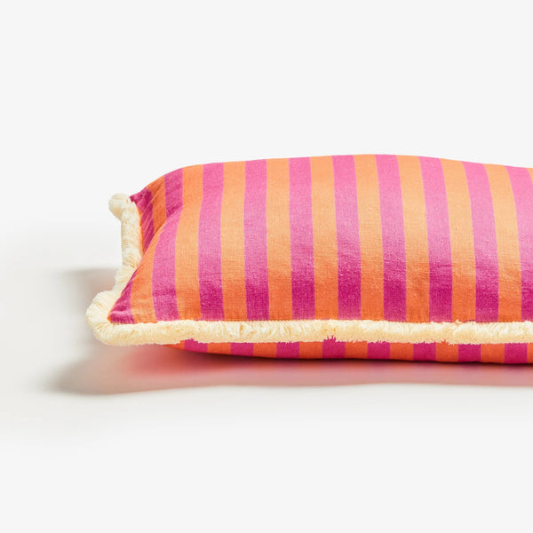 Thin Stripe Pink Cushion 60cmx40cm