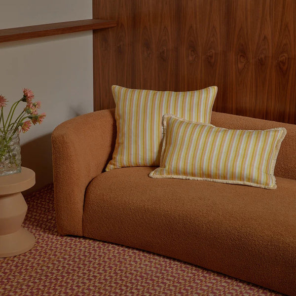 Garden Stripe Yellow Cushion
