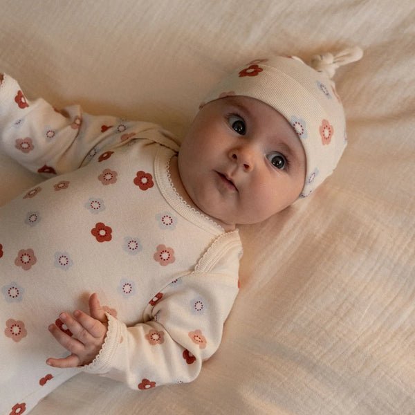 Petite Flora Stamp Long Sleeve Bodysuit