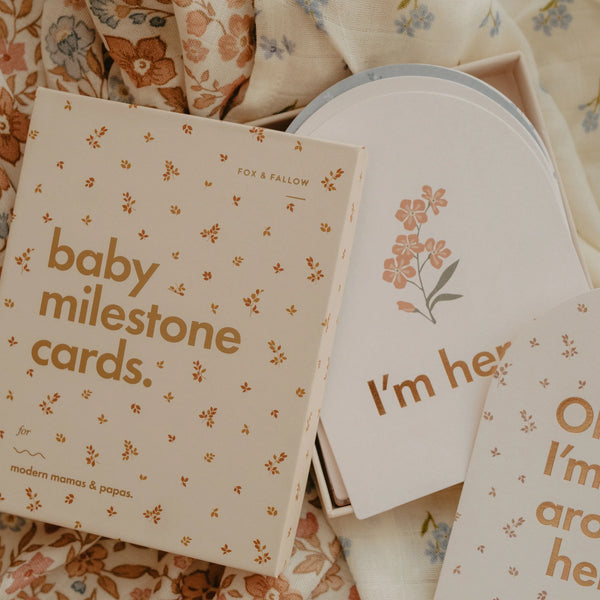 Baby Milestone Cards Broderie