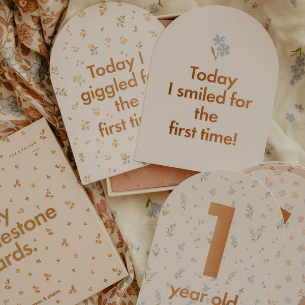 Baby Milestone Cards Broderie