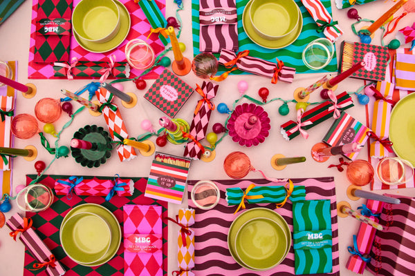 Peach & Maroon Christmas Crackers