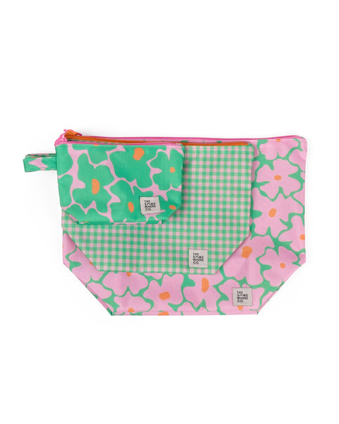 Blossom Green/Pink Handy Pouch Set of 3