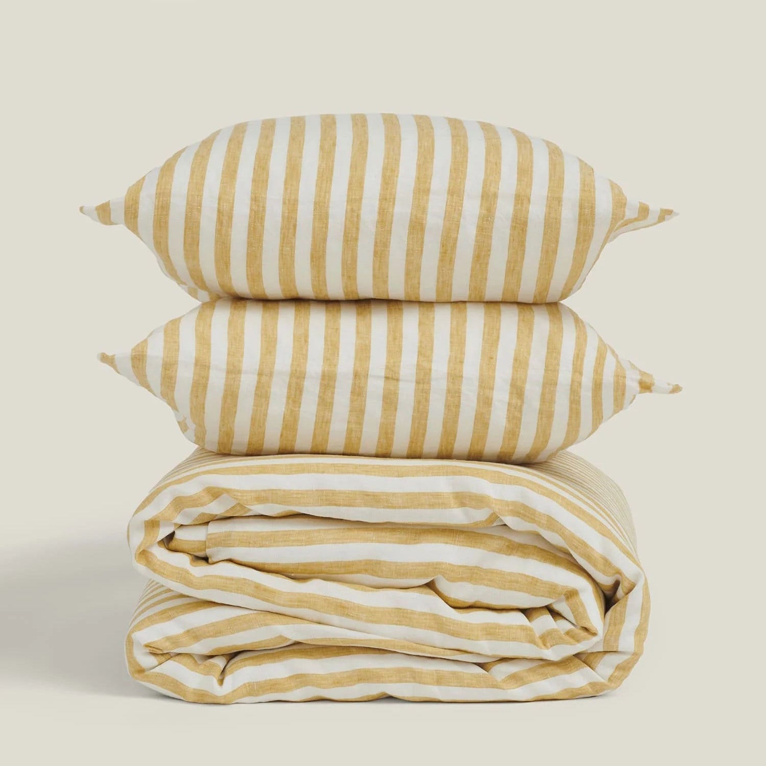 Duvet Cover in Yellow Stripes