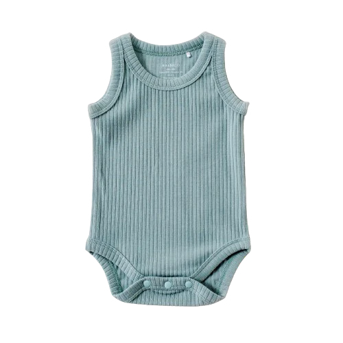 Basic Singlet Bodysuit Dusty Blue