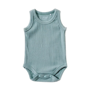 Basic Singlet Bodysuit Dusty Blue