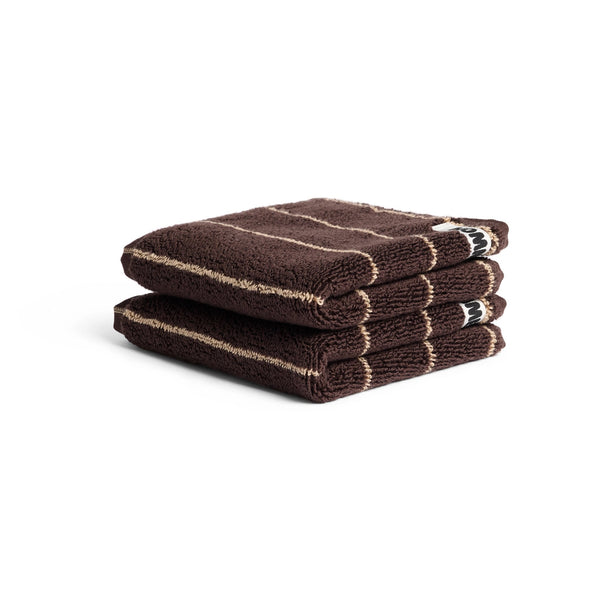 Bath Towels Espresso Pinstripe