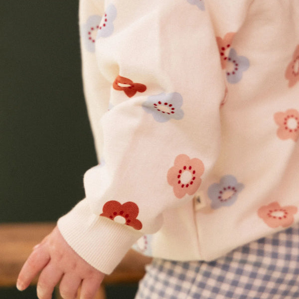 Flora Stamp Print Emerson Sweater