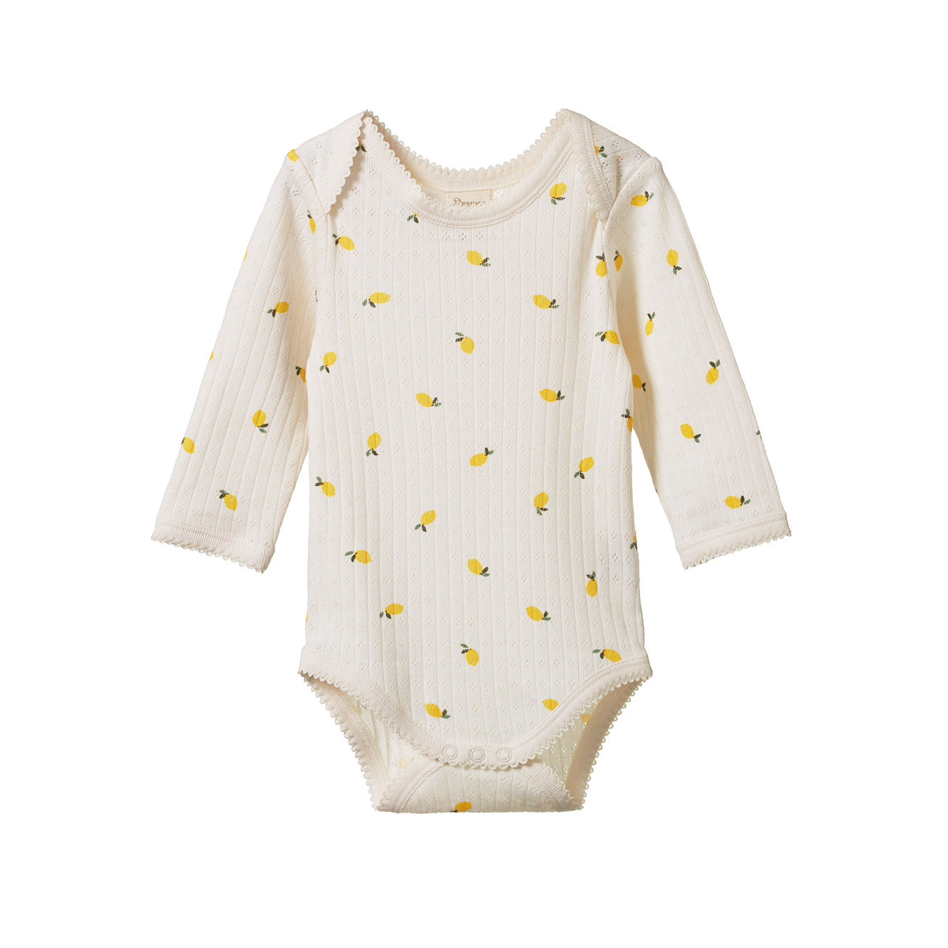 Pointelle Long Sleeve Bodysuit Lemon Print