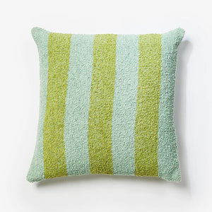 Boucle Stripe Blue Green 60x60 Cushion