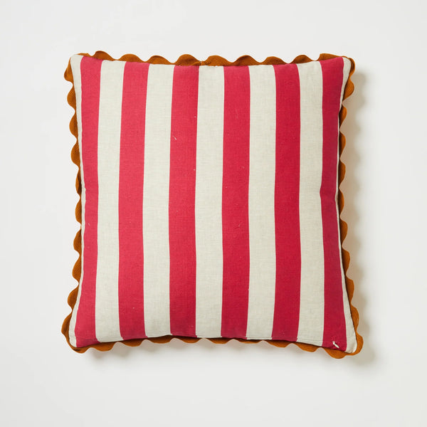 Bold Stripe Tan Pink 60x60 Cushion