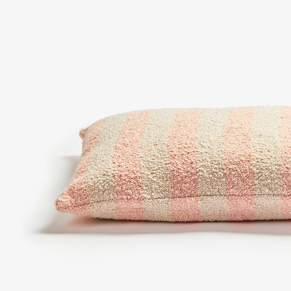 Boucle Stripe Soft Pink Cushion