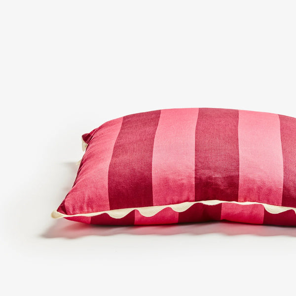 Big Stripe Cerise and Pink Cushion 60cmx60cm