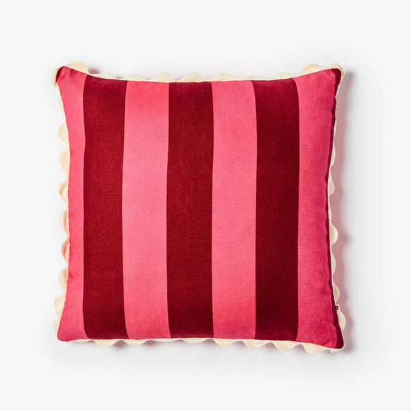 Big Stripe Cerise and Pink Cushion 60cmx60cm