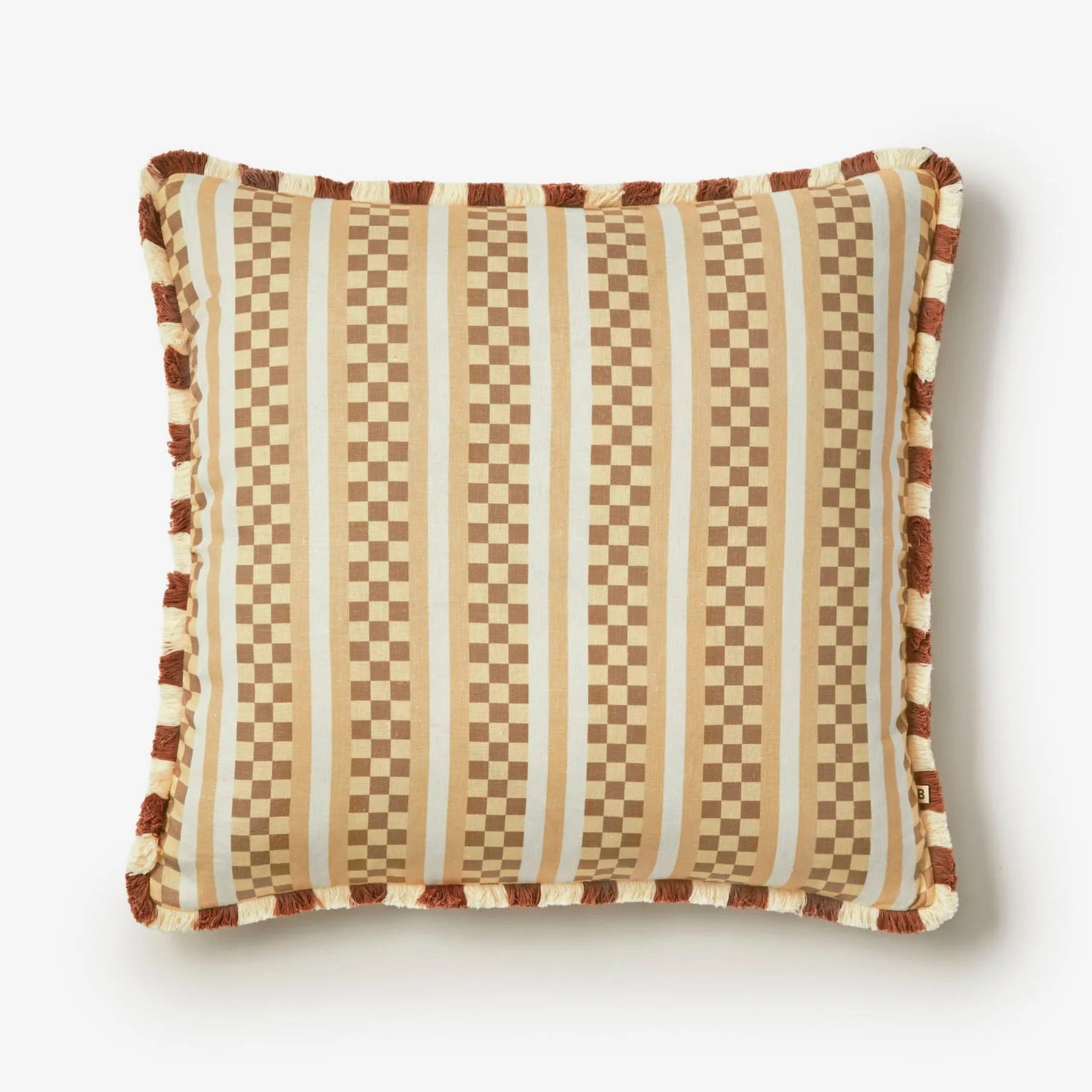 Marco Tile Cushion Ecru