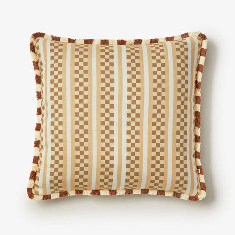 Marco Tile Cushion Ecru